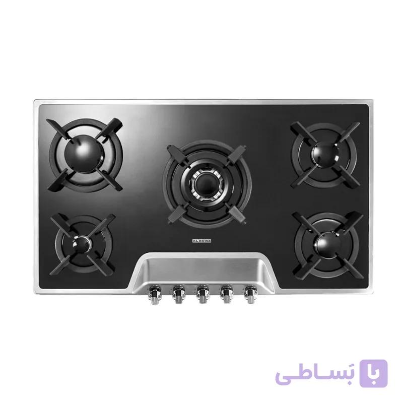 اجاق گاز صفحه ای استیل البرز مدل G 1301 با قطعات ایتالیایی — تصویر 1