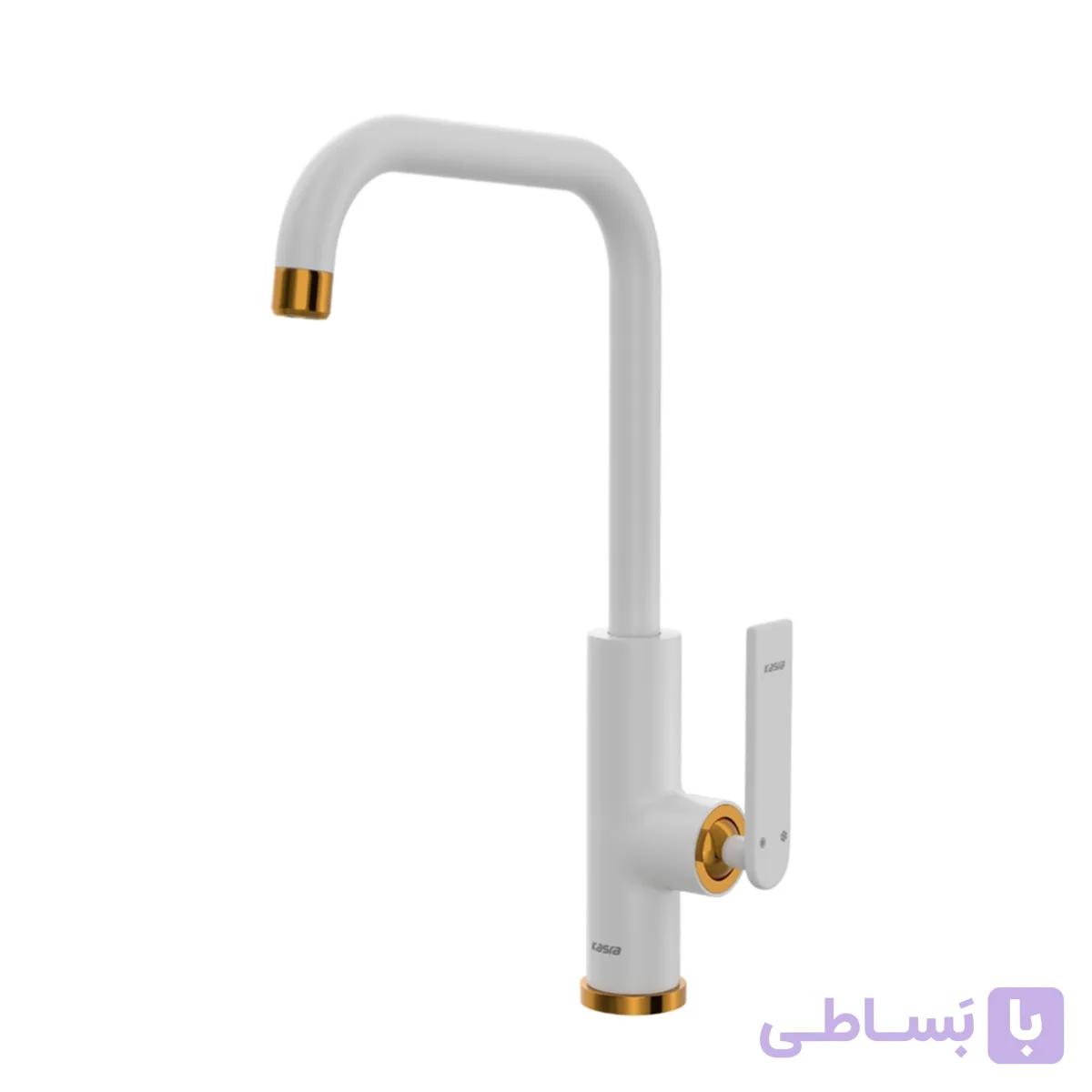 شیر ظرفشویی کسری مدل آمازون سفید کروم — تصویر 1