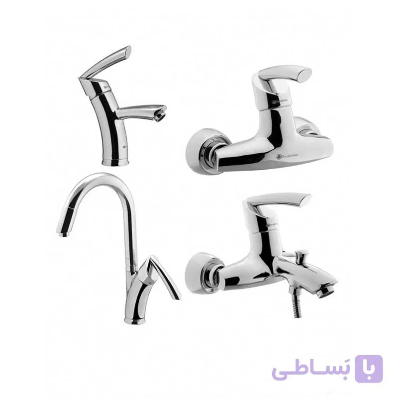 ست چهار تکه شیرآلات درخشان مدل لایت — تصویر 1
