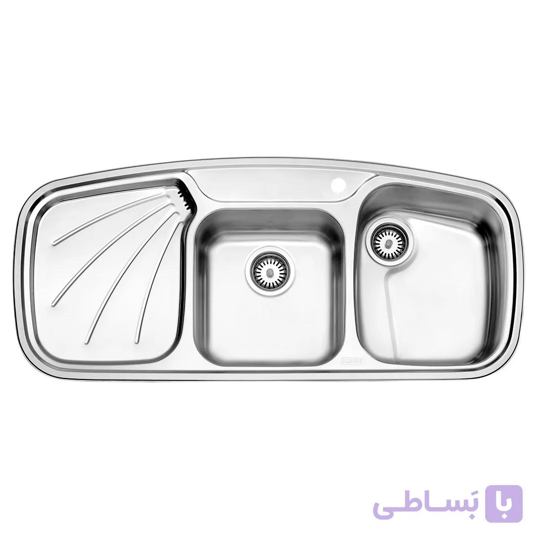سينک ظرفشویی روکار استیل البرز مدل 614 — تصویر 1