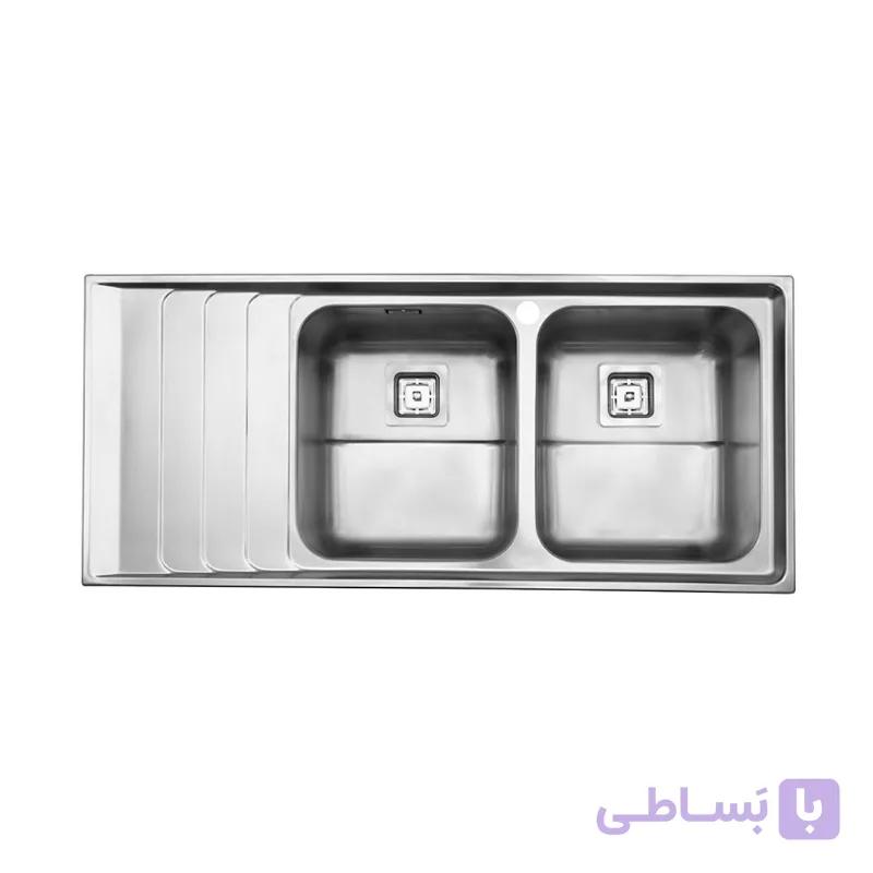 سينک ظرفشویی روکار استیل البرز مدل 734 — تصویر 1