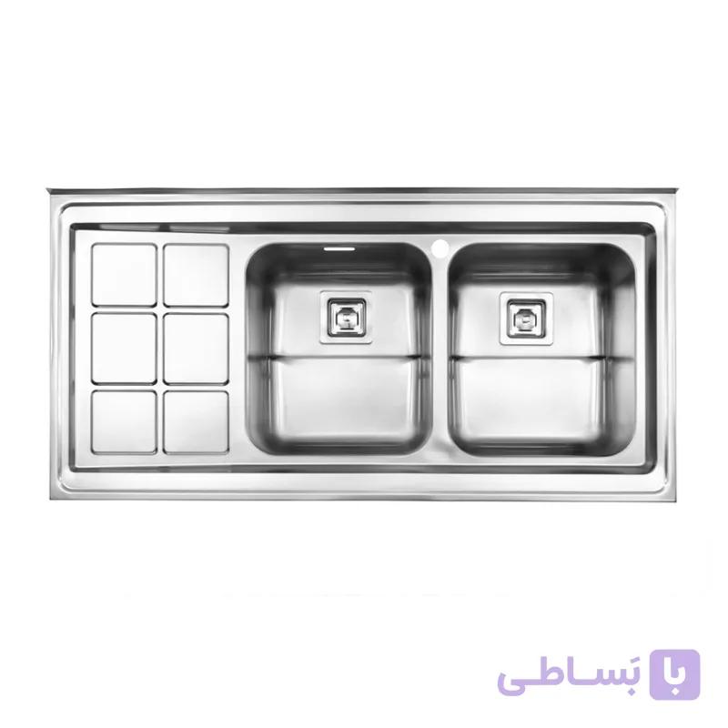 سینک ظرفشویی توکار استیل البرز مدل 761 — تصویر 1