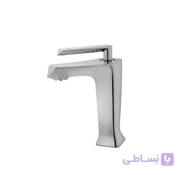 شیر روشویی درخشان مدل برک سفید