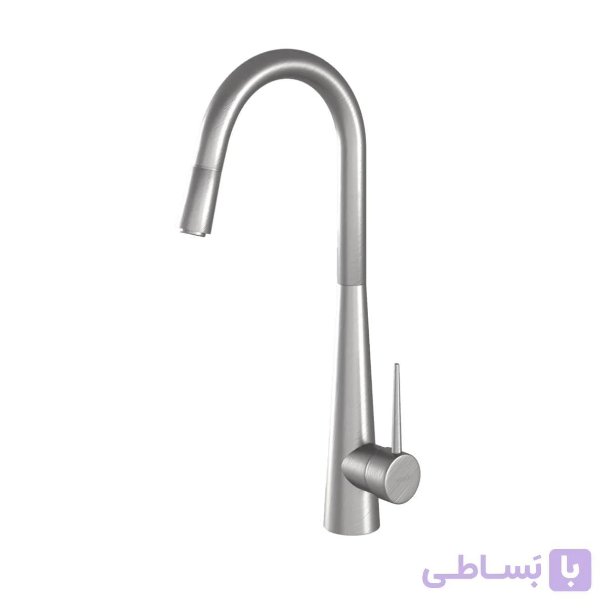 شیر ظرفشویی شاوری کسری مدل هما کروم مات — تصویر 1