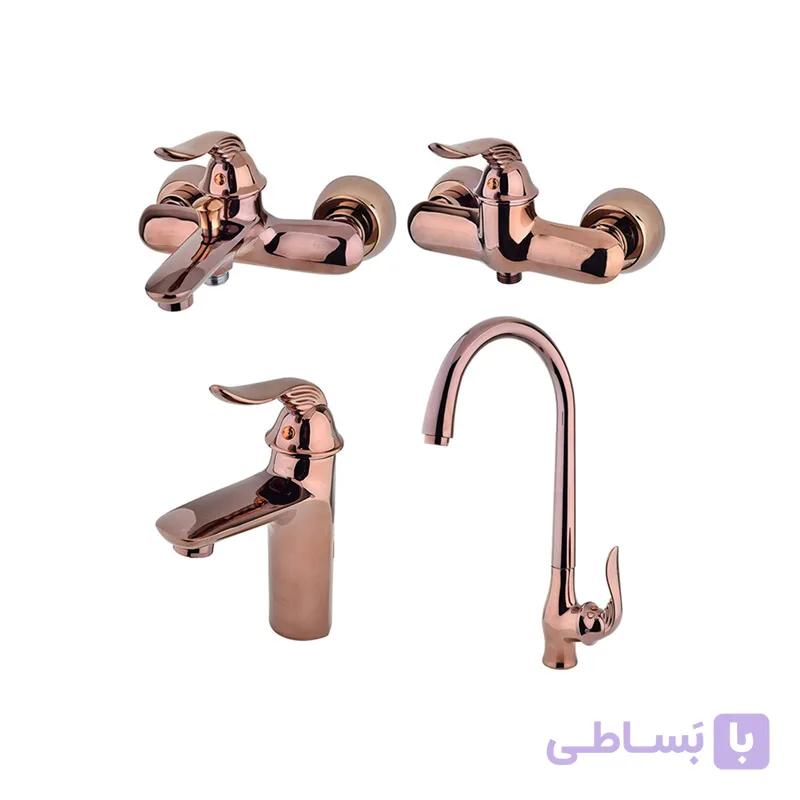 ست چهار تکه شیرالات کسری مدل رایان رزگلد — تصویر 1