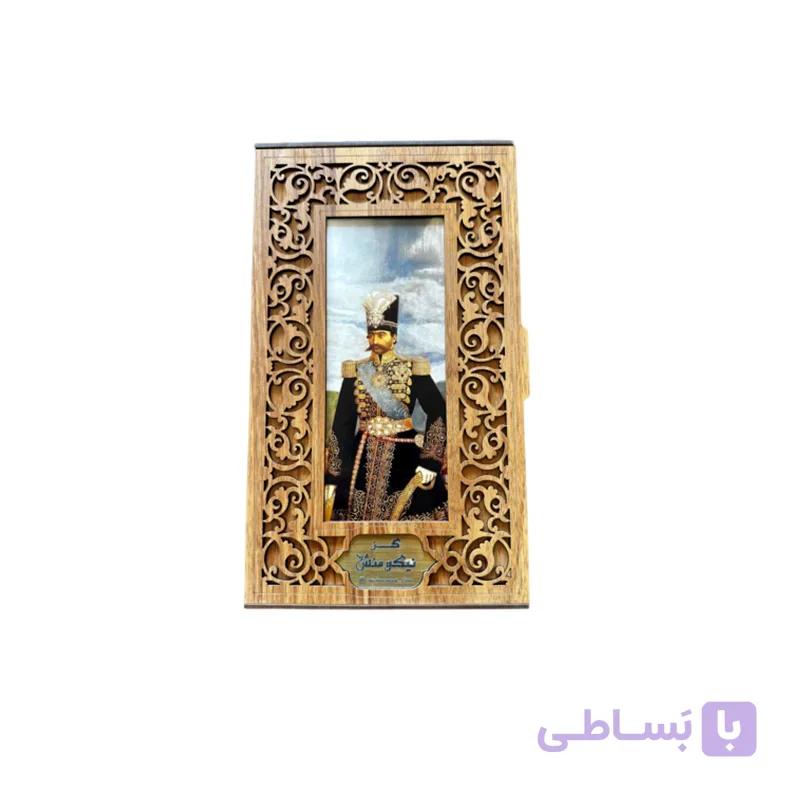گز 40 درصد مغز پسته جعبه چوبی قاجاری — تصویر 1