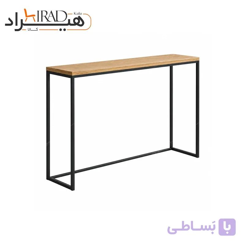 کنسول فلزی صفحه چوبی مینیمال هیراد مدل B150 — تصویر 1