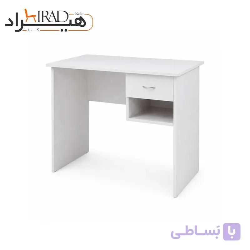 میز تحریر سفید تک کشو با محفظه باز هیراد مدل T221 — تصویر 1