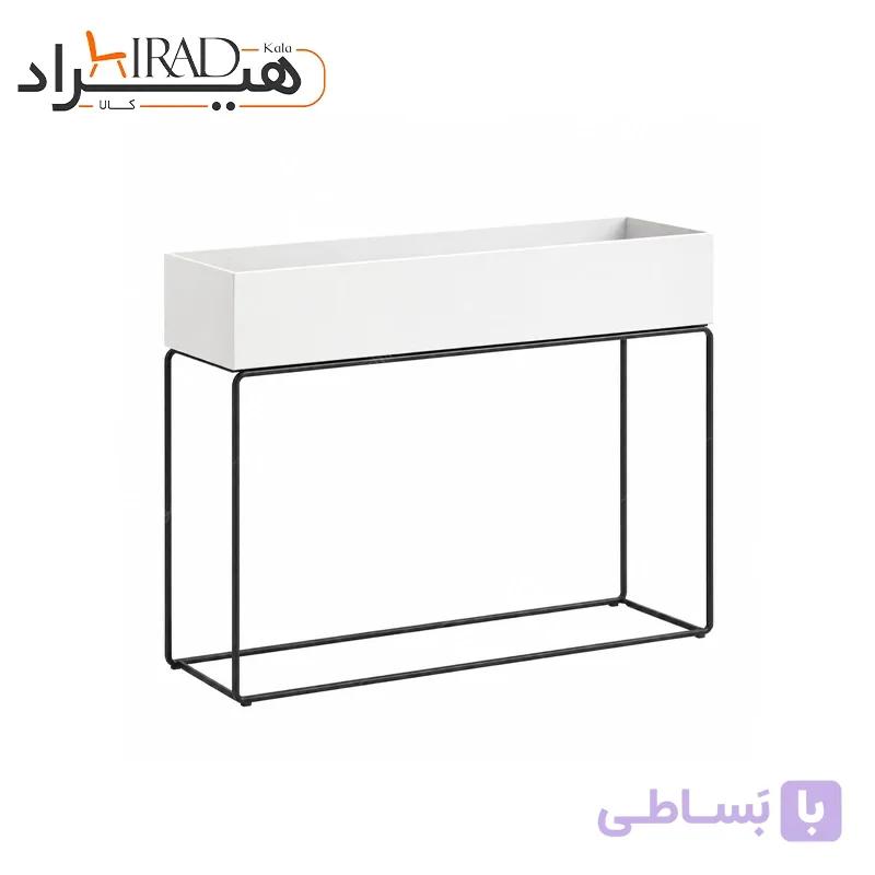 کنسول فلزی باکس دار سفید هیراد مدل B143 — تصویر 1