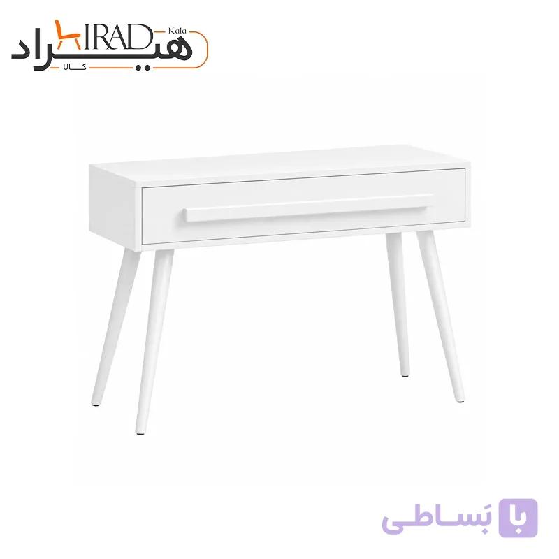 کنسول سفید کشودار پایه چوبی هیراد مدل B145 — تصویر 1