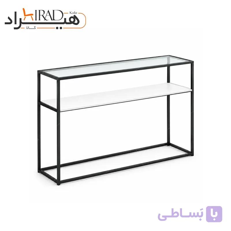 کنسول فلزی صفحه شیشه ای طبقه دار هیراد مدل B151 — تصویر 1