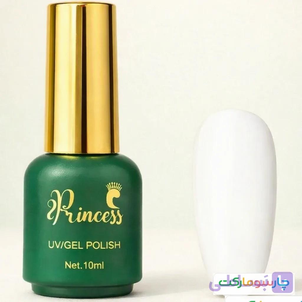لاک ژل براق ناخن پرنسس مدل NE شماره 006 رنگ سفید