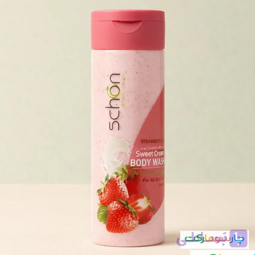 شامپو بدن شون مدل Strawberry And Milk حجم 300 میلی لیتر