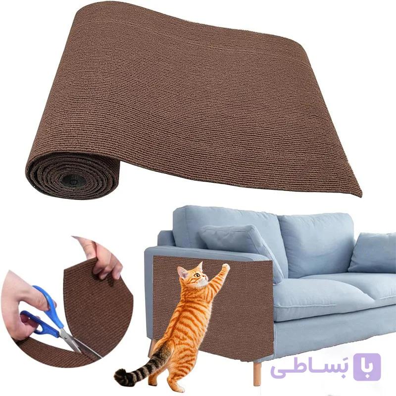 اسکرچر دیواری گربه مدل WallPad چسبی ضدریزش و محافظ مبل ۱۰۰×۳۰ — تصویر 1