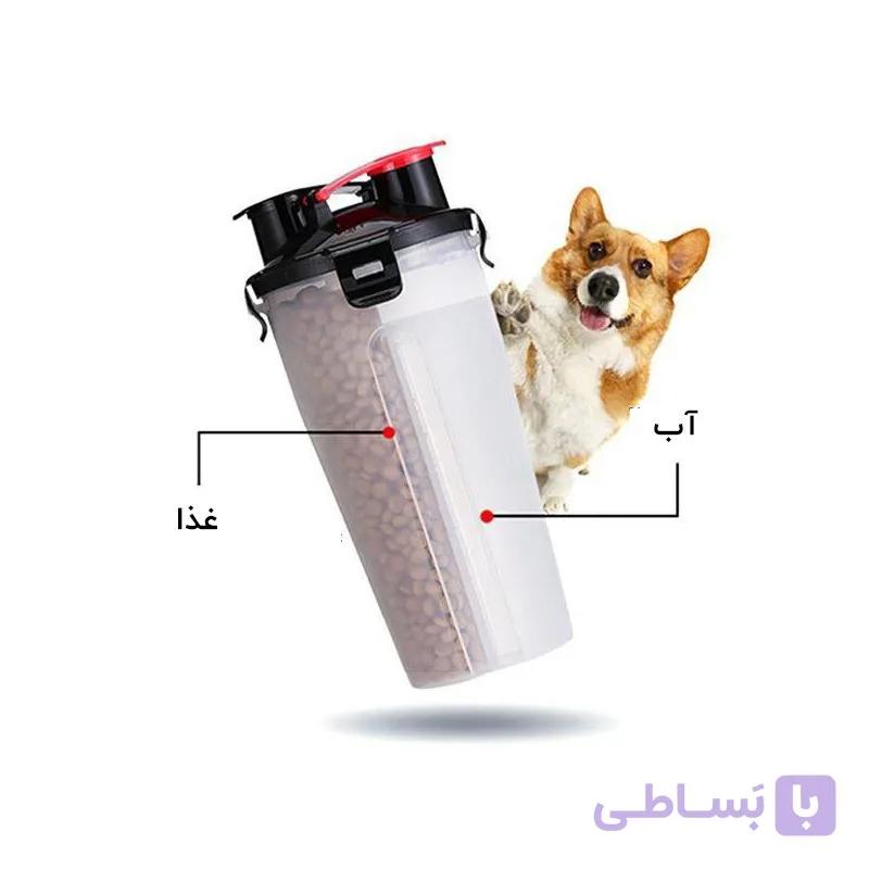 بطری مسافرتی آب و غذا به همراه کاسه تاشو سیلیکونی — تصویر 1