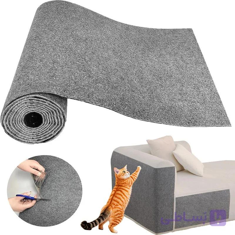 اسکرچر دیواری گربه مدل WallPad چسبی ضدریزش و محافظ مبل ۶۰×۲۰۰ — تصویر 1