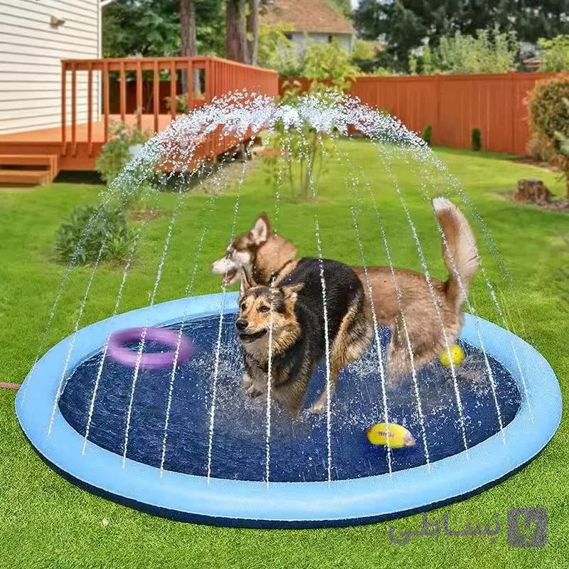تشک آبپاش سگ و گربه مدل Splash Pad | پد آب بازی و خنک کننده — تصویر 1