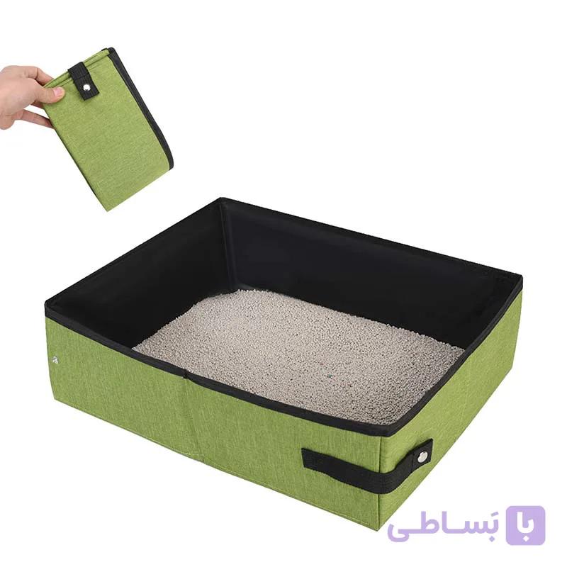 ظرف خاک گربه تاشو و قابل حمل مدل Litto | توالت گربه پارچه ای ضدآب — تصویر 1