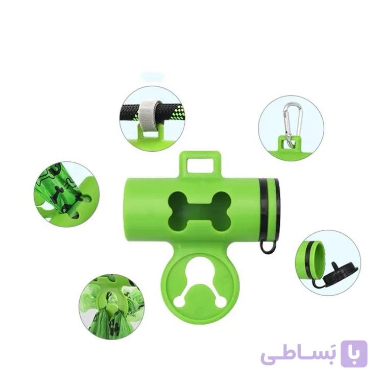 محفظه کیسه فضولات سگ مدل YILIDOG | یک رول کیسه + هولدر — تصویر 1