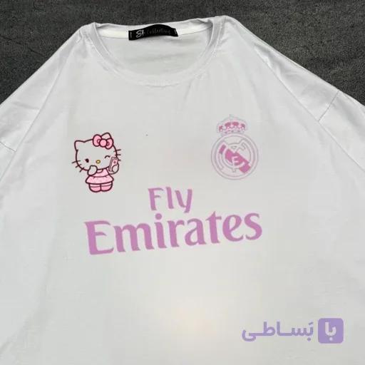 تیشرت رئال مادرید رنگ سفید کد 551 — تصویر 1
