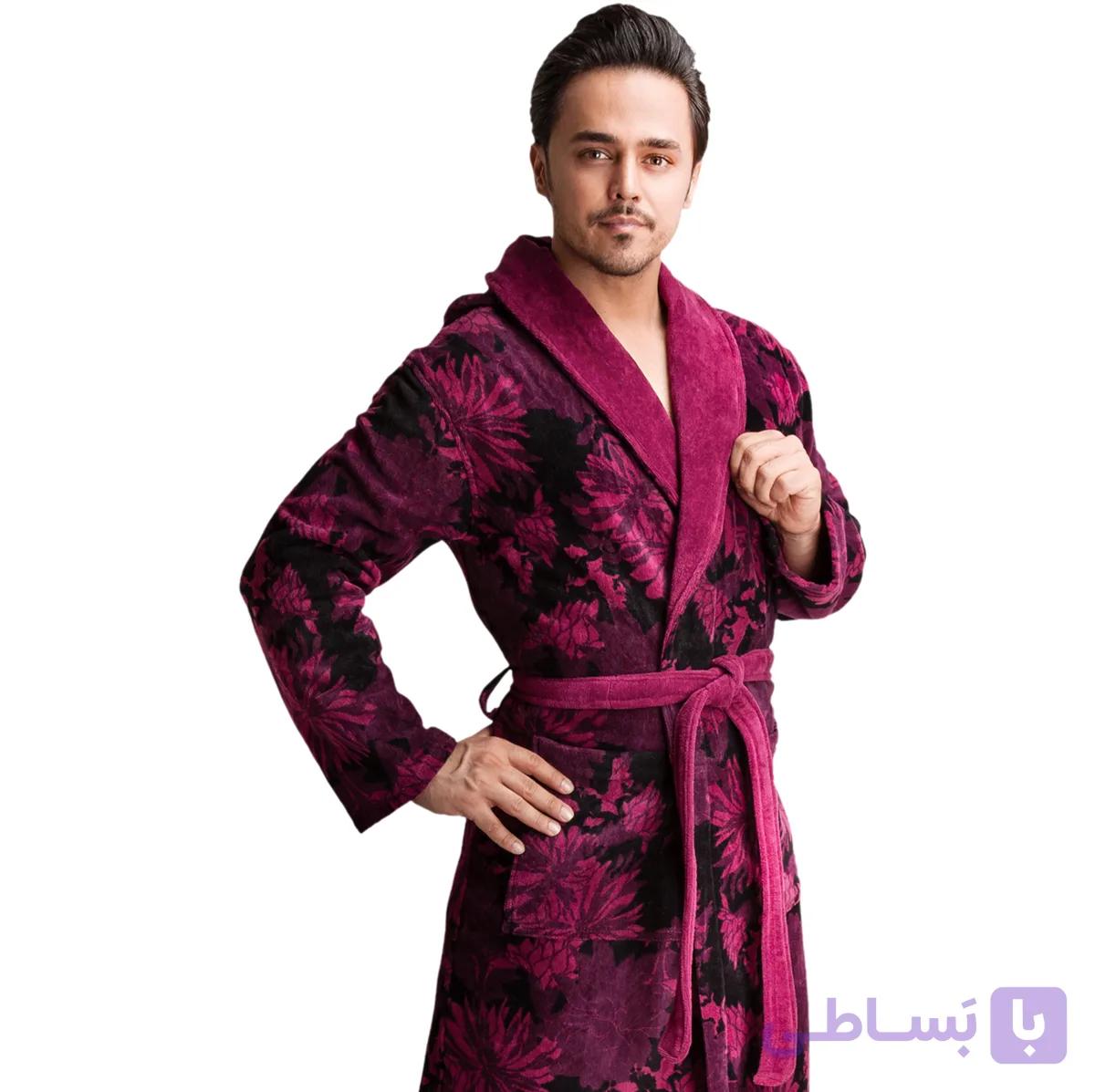 حوله پالتویی یوناس زرشکی سایز M تا XXL