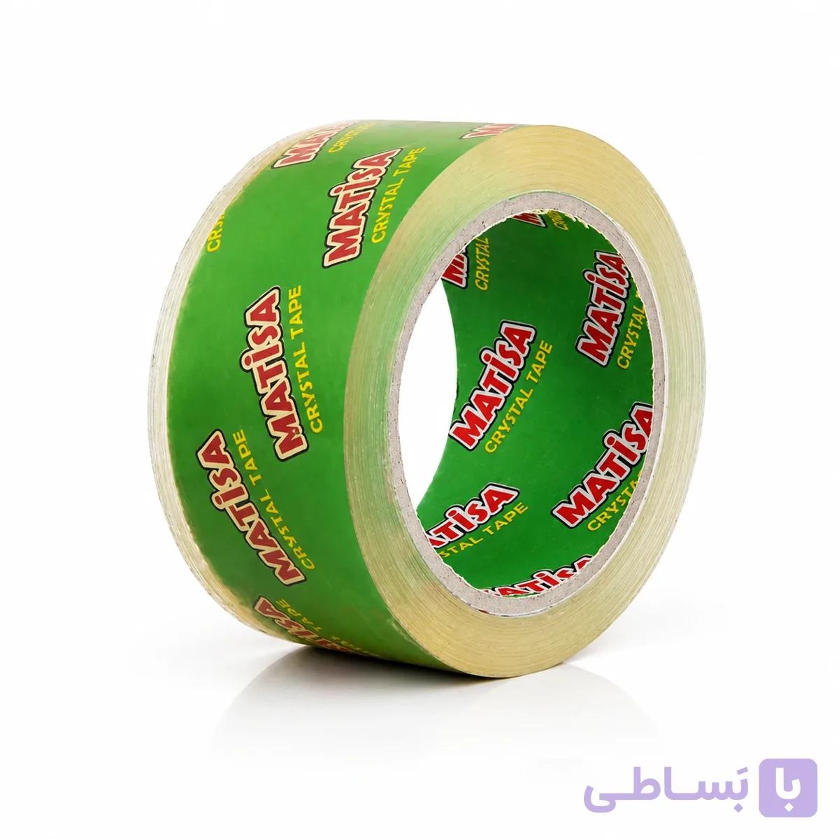 چسب پهن ماتیسا سبز ۹۰ یارد | چسب بسته‌بندی قوی و صنعتی