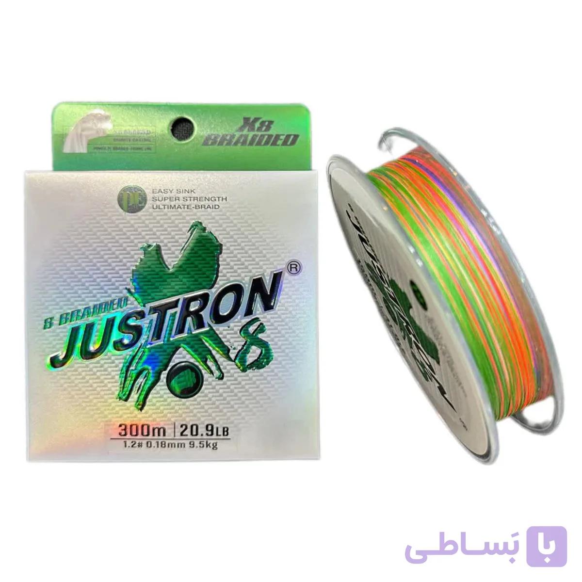 نخ ماهیگیری براید جاسترون مدل 8X رنگ مولتی کالر 300 متری