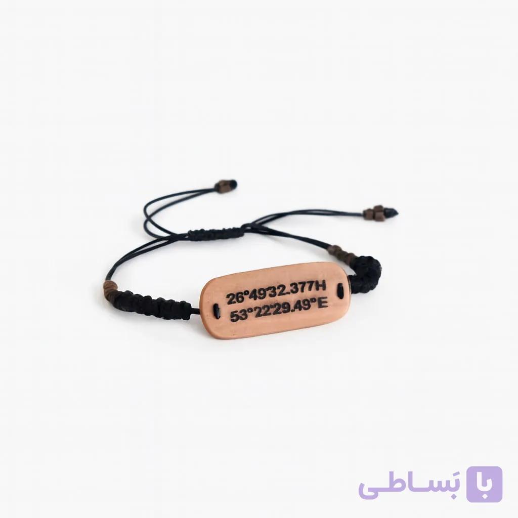 دستبند/گردنبند چوبی مختصات دست ساز — تصویر 1