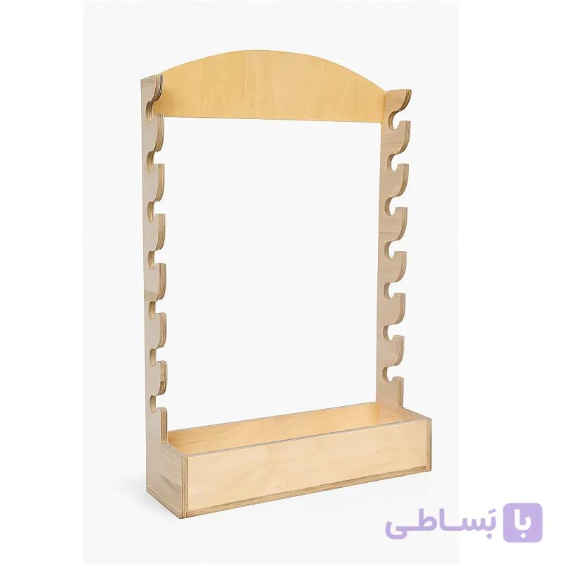 استند دیواری چوبی نگهدارنده چوب و چرخ ماهیگیری — تصویر 1