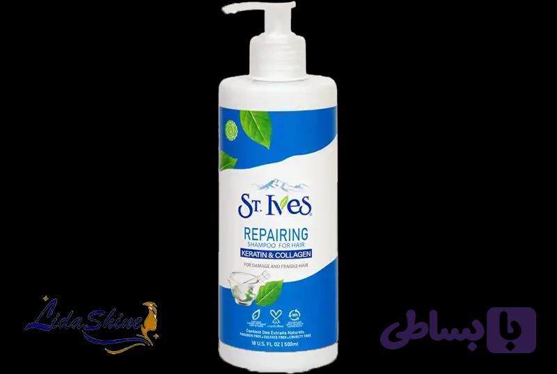 شامپو تقویت کننده و ترمیم کننده مو استیوز سری KERATIN COLLAGEN حجم 500 میلی لیتر