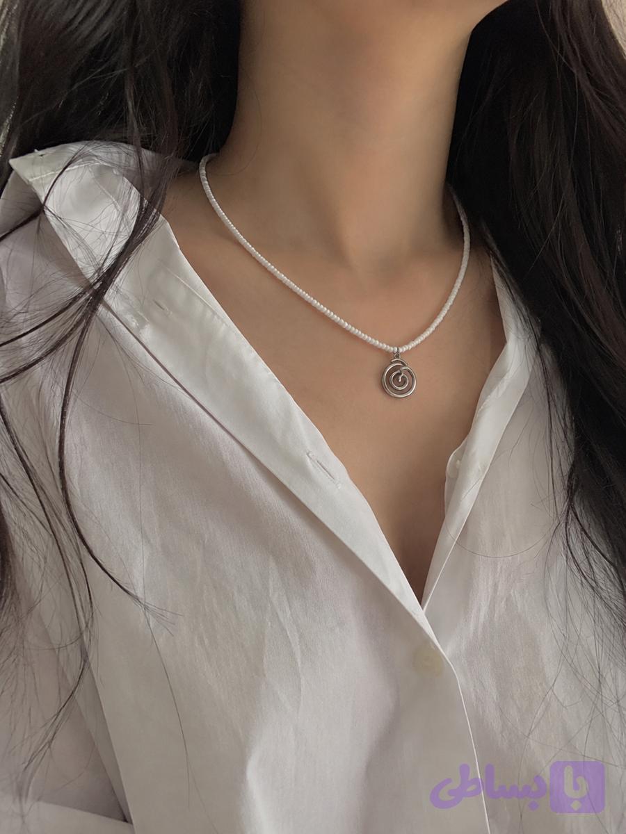 گردنبند اسپیرال استیل زنانه