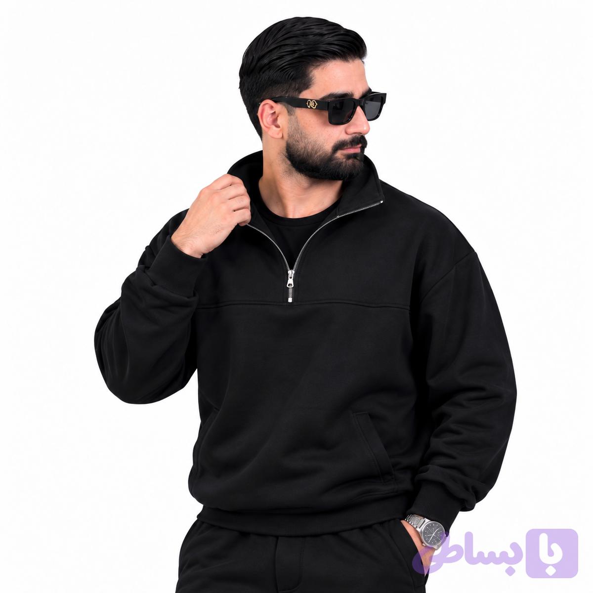 دورس نیم زیپ ساده / سه نخ — تصویر 1