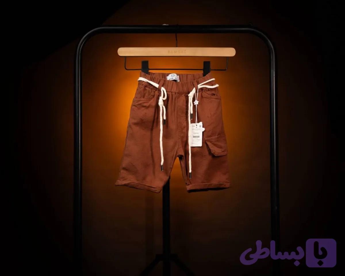 شلوارک کودک پنبه کتان