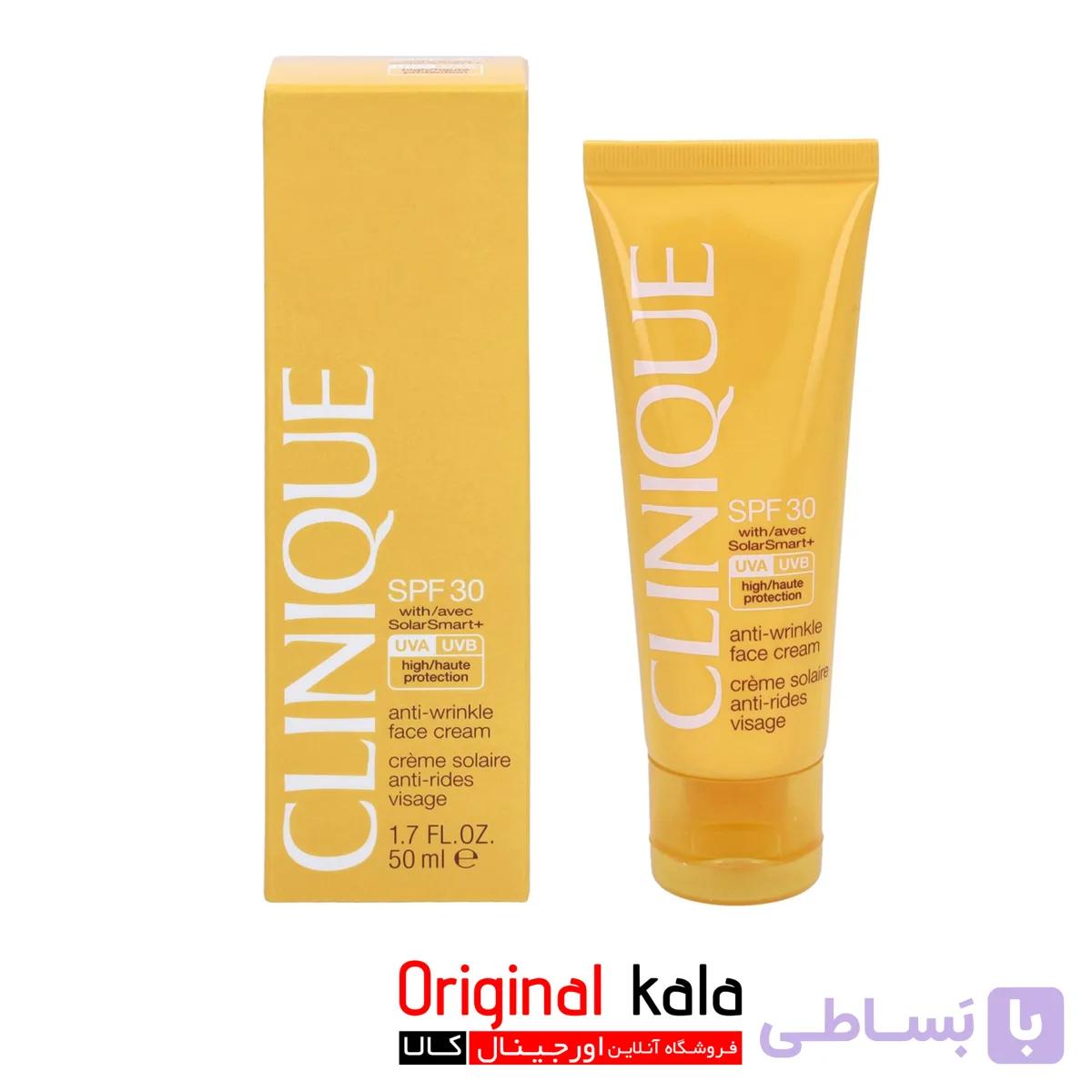 کرم ضدآفتاب ضد چروک کلینیک SPF30 حجم 50 میل — تصویر 1