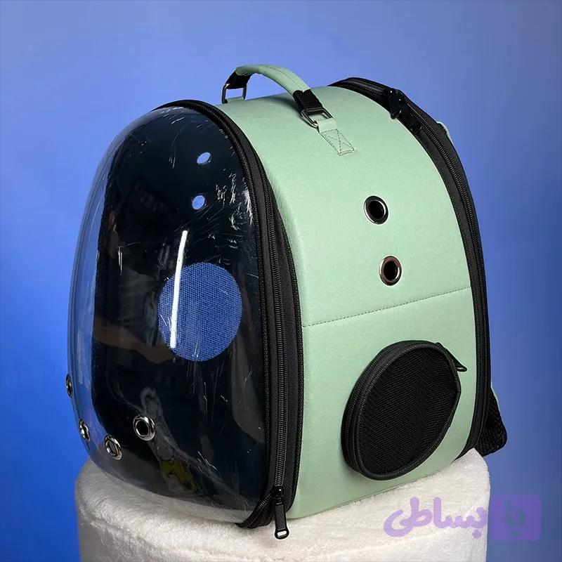 کوله پشتی حمل پت پارکدار چرمی کپسولی — تصویر 1