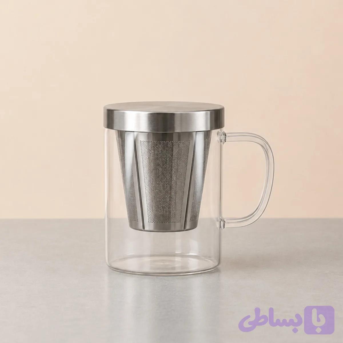 لیوان دمنوش حرارت مستقیم تپل با ظرفیت ۳۵۰ میلی لیتری