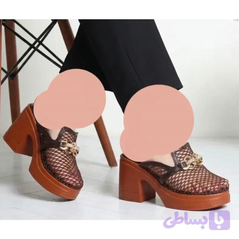 صندل جدید توری پاشنه دار