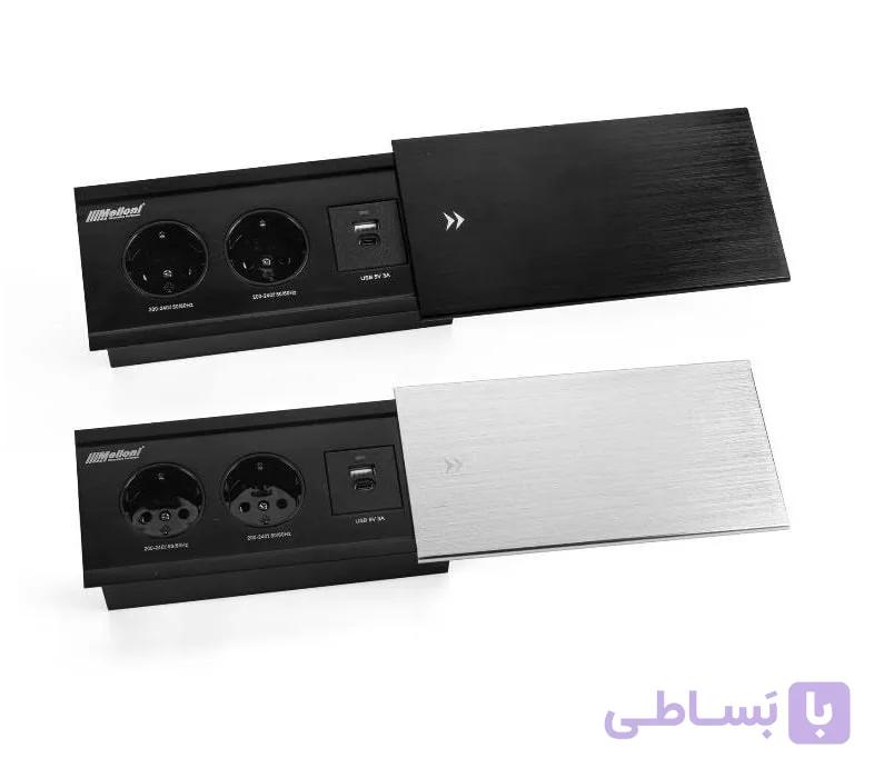 پریز توکار کشویی ملونی کد 10076 — تصویر 1