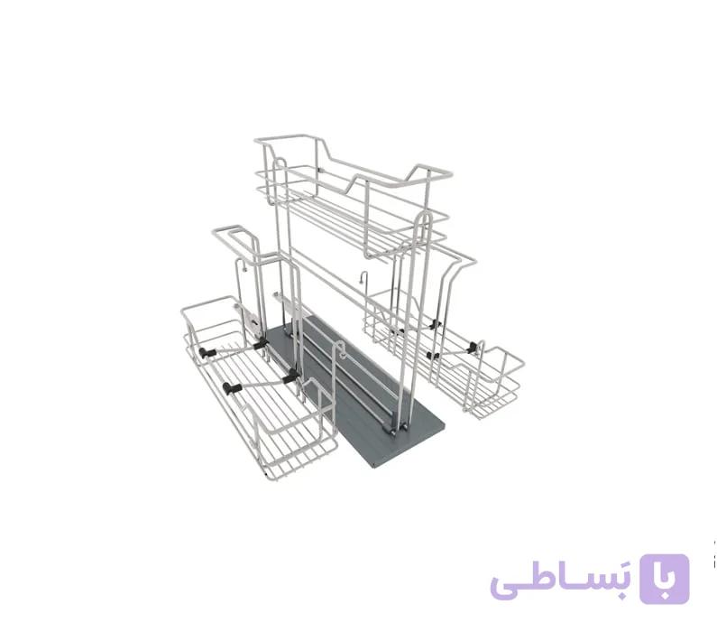 سبد مواد شوینده ویژه با ریل 3 تکه آی تک کد S_P411