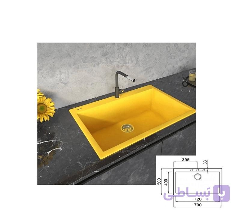 سینک گرانیتی داسی مدل QUADRA