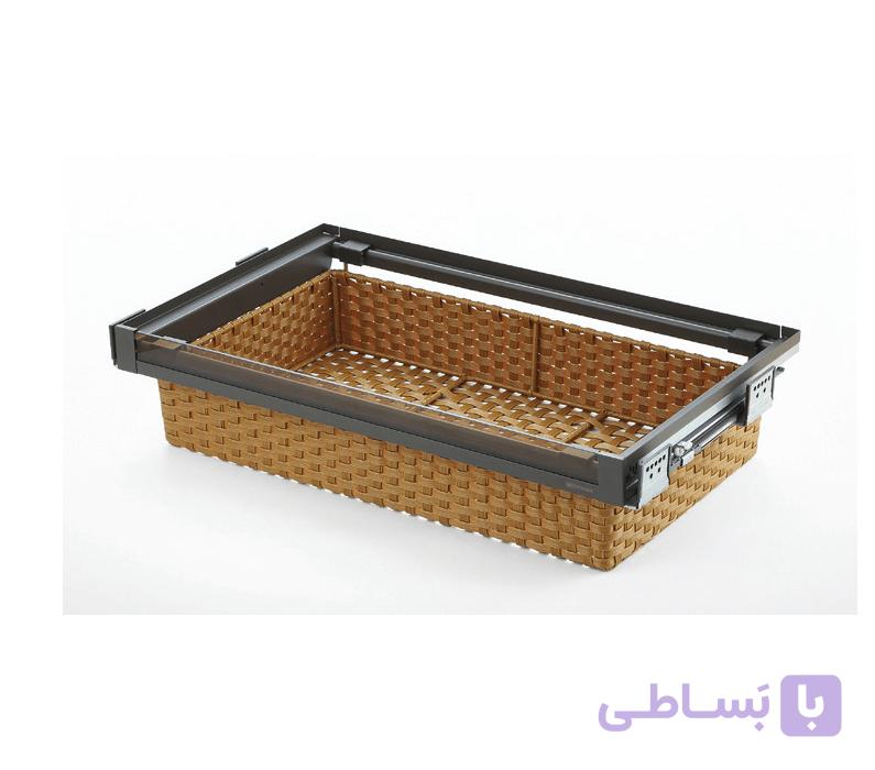 سبد حصیری ریلی داخل کمد با فرانت شیشه Neka Glass Series یونی هوپر کد WS4141G — تصویر 1