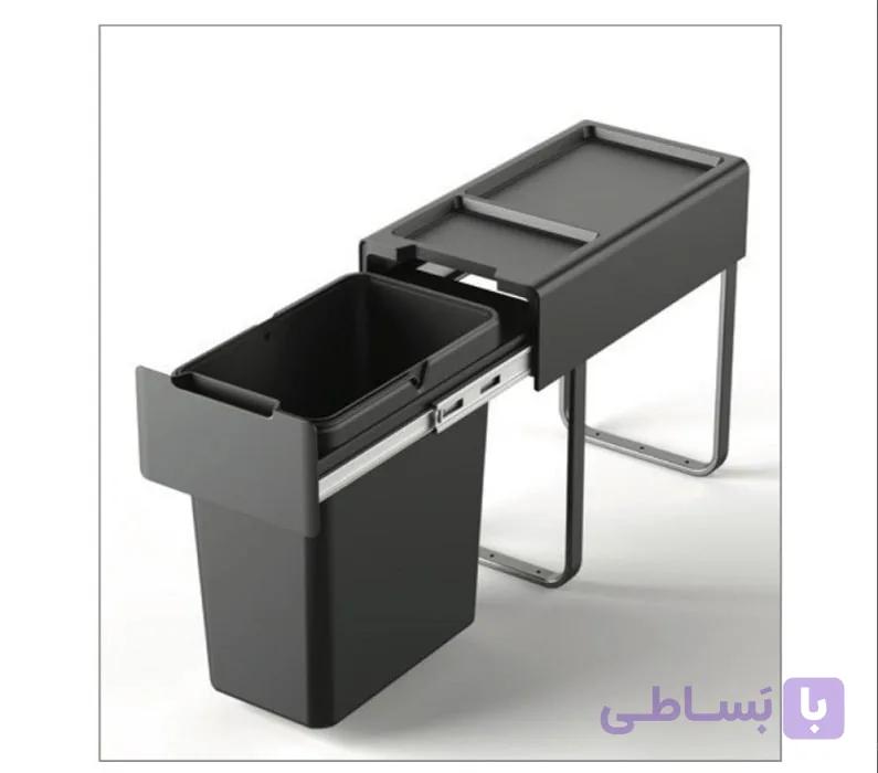 سطل تک مخزن زیر سینک ریلی آرامبند دارای براکت 9206 ملونی کد 9204