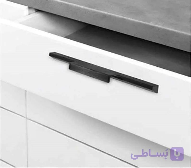 دستگیره شاخه ای مدل BLACK LINE مشکی ملونی کد 7019 — تصویر 1