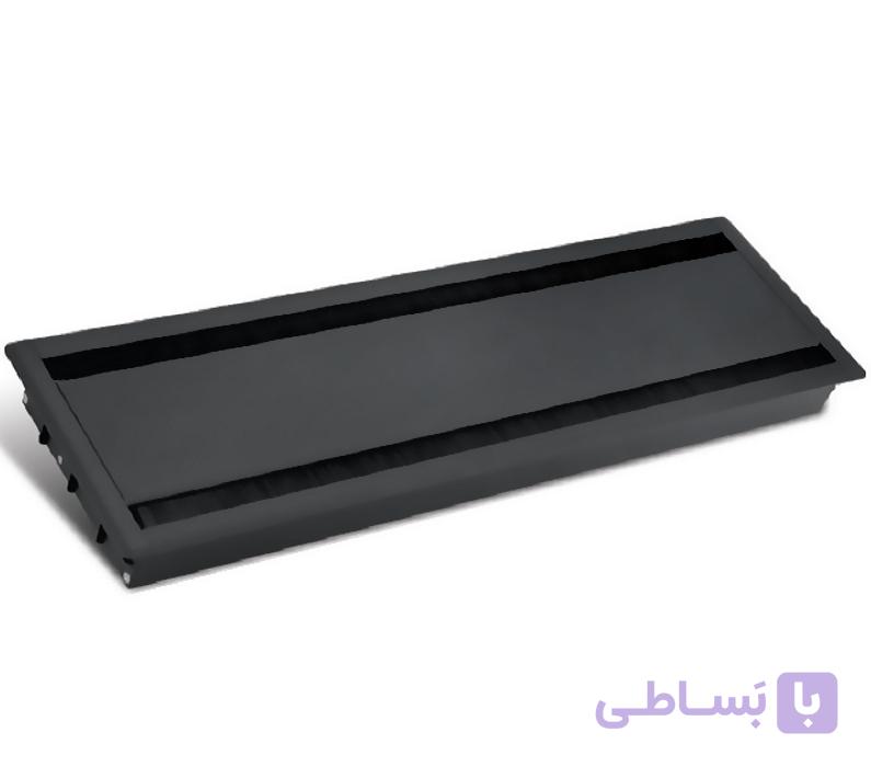 قاب داکت لولایی دوطرفه آلومینیومی رومیزی رنگ مشکی عمق 37mm , طول 300mm , عرض 150mm  فانتونی کد T347 — تصویر 1