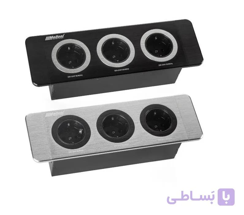 پریز توکار با درپوش مگنتی ملونی کد 10082