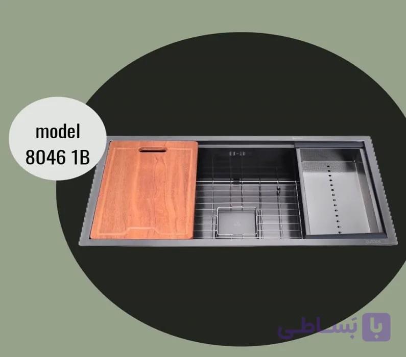 8046/1S سینک تک لگن استیل زیر و روکار سایز 46*80 داسی