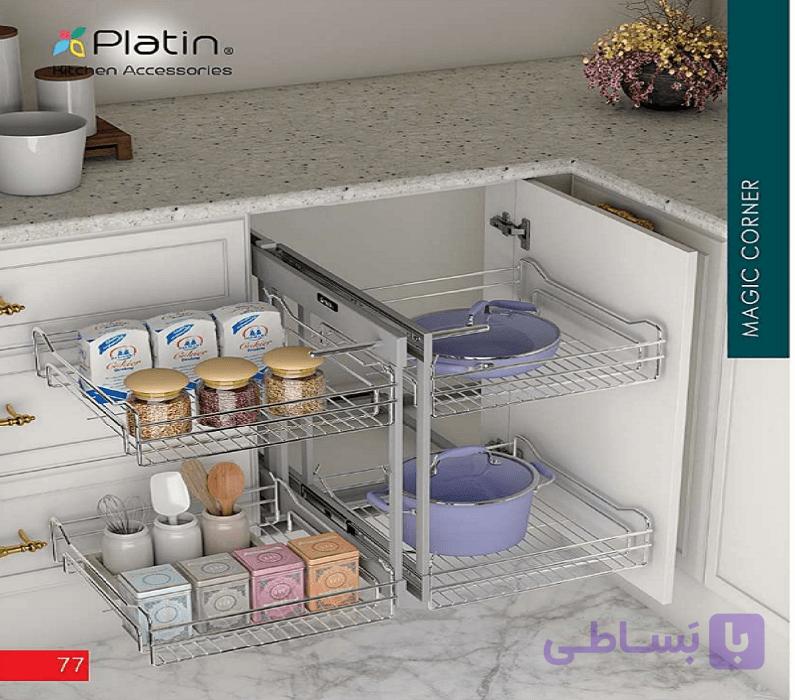 سوپر مجیک کرنر 2 طبقه پلاتین کد 3712 — تصویر 1