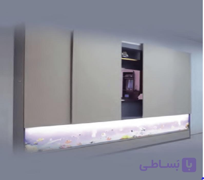 مکانیزم این لاین خطی برقی وال هنگ دیواری کمد TV و کابینت 4 درب 90مدل سینکرونایز متقارن 360فانتونی کد K085