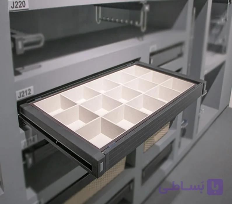 سینی مشبک ریلی جای کمربند و کراوات رنگ مشکی ABS  سایز 90 فانتونی کد J212