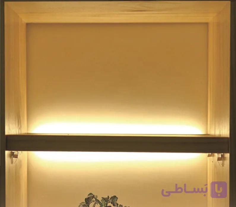 چراغ LED داخل کمد و کابینت پشت شلف چوبی با نور 2 طرفه 12 وات سری 27 سایز 90 فانتونی کد N564